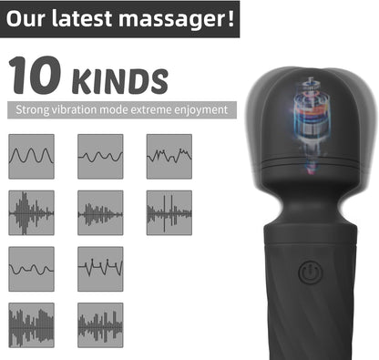 Sex Toy For Women Vibrator Magic Wand Body Massager Low pitched Adjustable Frequency Cordless deep Electric Back Massager