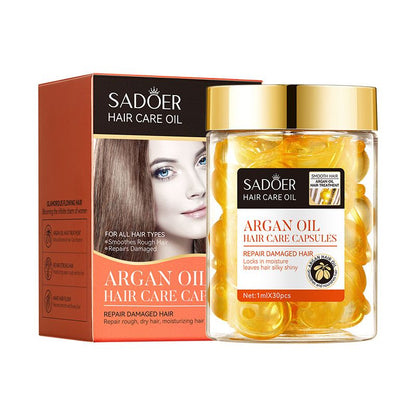 Hair Care Oil-Moroccan Argan Oil Hair Care Capsules,Moisturize&Nourish Hair,Repair Damage