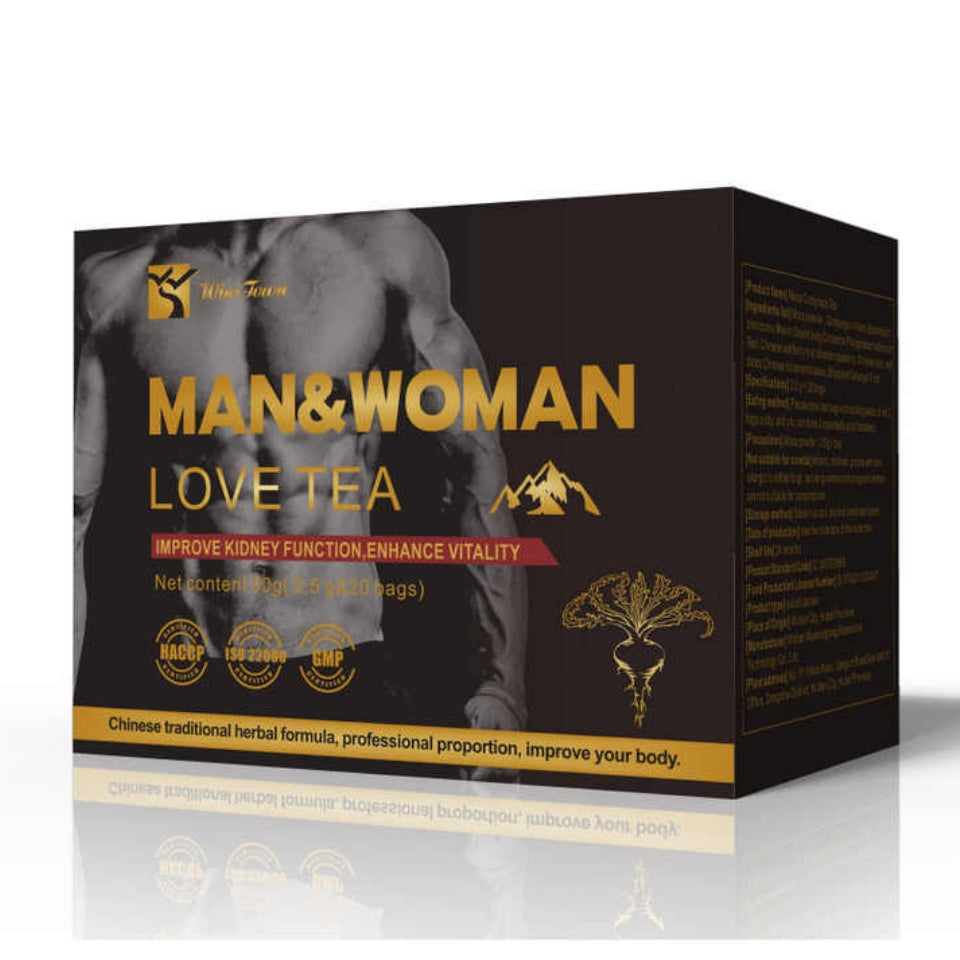 Wins Town Man and Woman Love Tea , Maca Cordyceps Tea, Improve Kidney Function, Enhance Vitality, 20 Tea bags