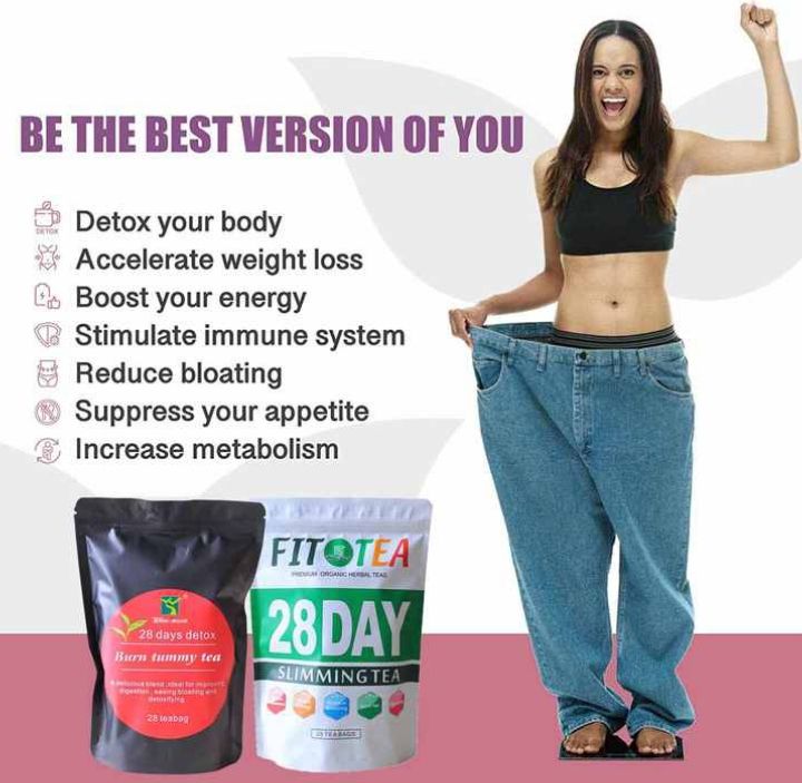 28 Days Detox Flat Tummy Tea for Weight Loss Slimming Fat Burn Body Cleanse Tea Bags - Wins Town