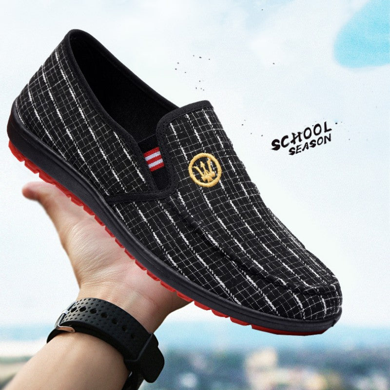 New Canvas Shoes Men's Shoes Cloth Shoes Soft Sole Men's Casual Slacker Shoes Sports Running Shoes Athletic