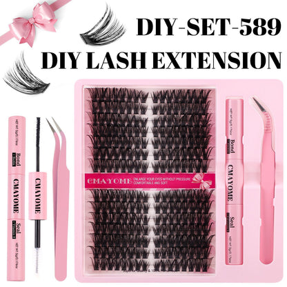 D Curve Single Cluster False Eyelash 8-16mm Gradient Natural Thickening DIY Segmented Grafted Hairy Eyelash for Women