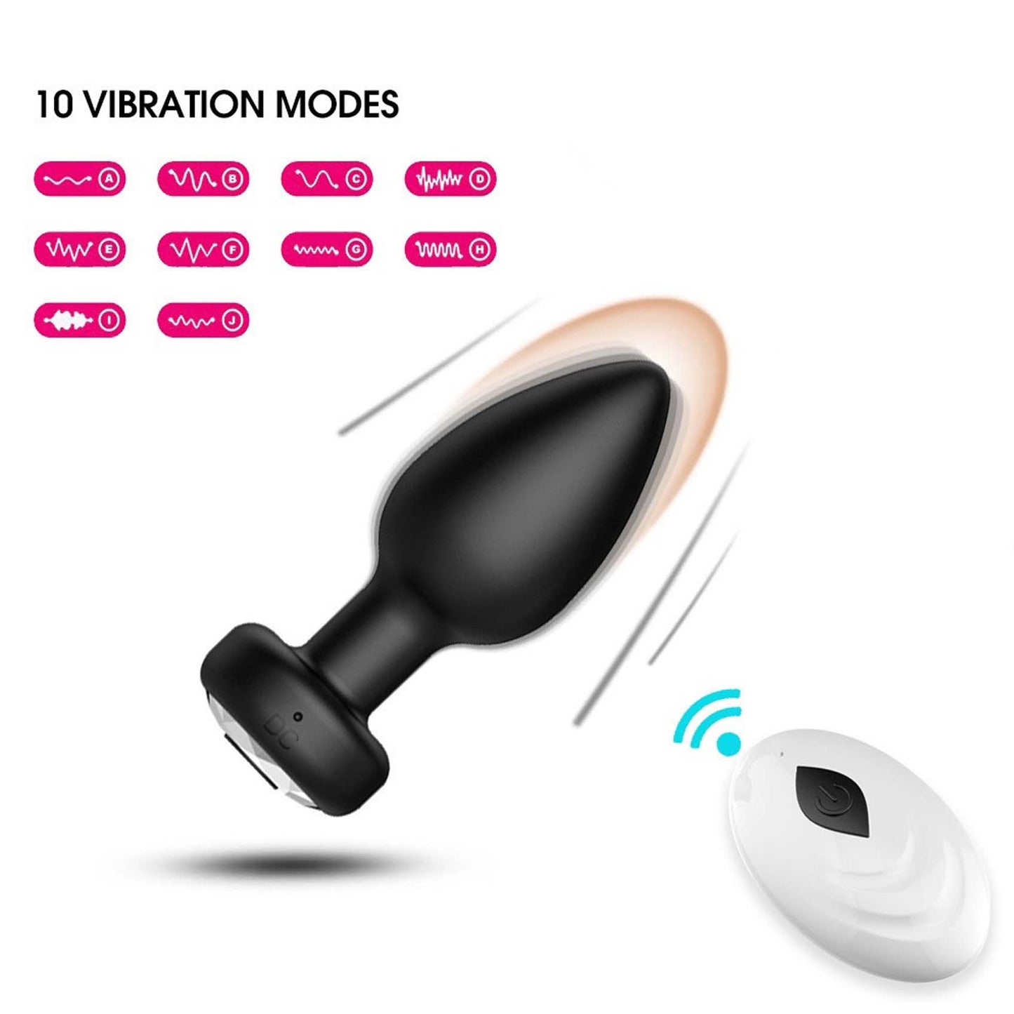 Smart Anal Plug APP Vibrator Wireless Remote Control Butt Plug Vibrating Male Prostate Massage Waterproof Rechargeable Silicone Adult Sex Toy for Men Women Couples