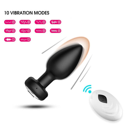 Smart Anal Plug APP Vibrator Wireless Remote Control Butt Plug Vibrating Male Prostate Massage Waterproof Rechargeable Silicone Adult Sex Toy for Men Women Couples