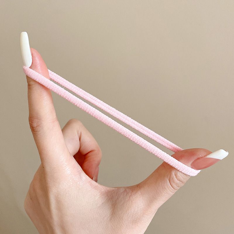 50 PCS/Set Girls Gradient Seamless Simple Hair Rope Children's Color Hair Ring High Elastic Towel Ring Candy Color Hair Rope