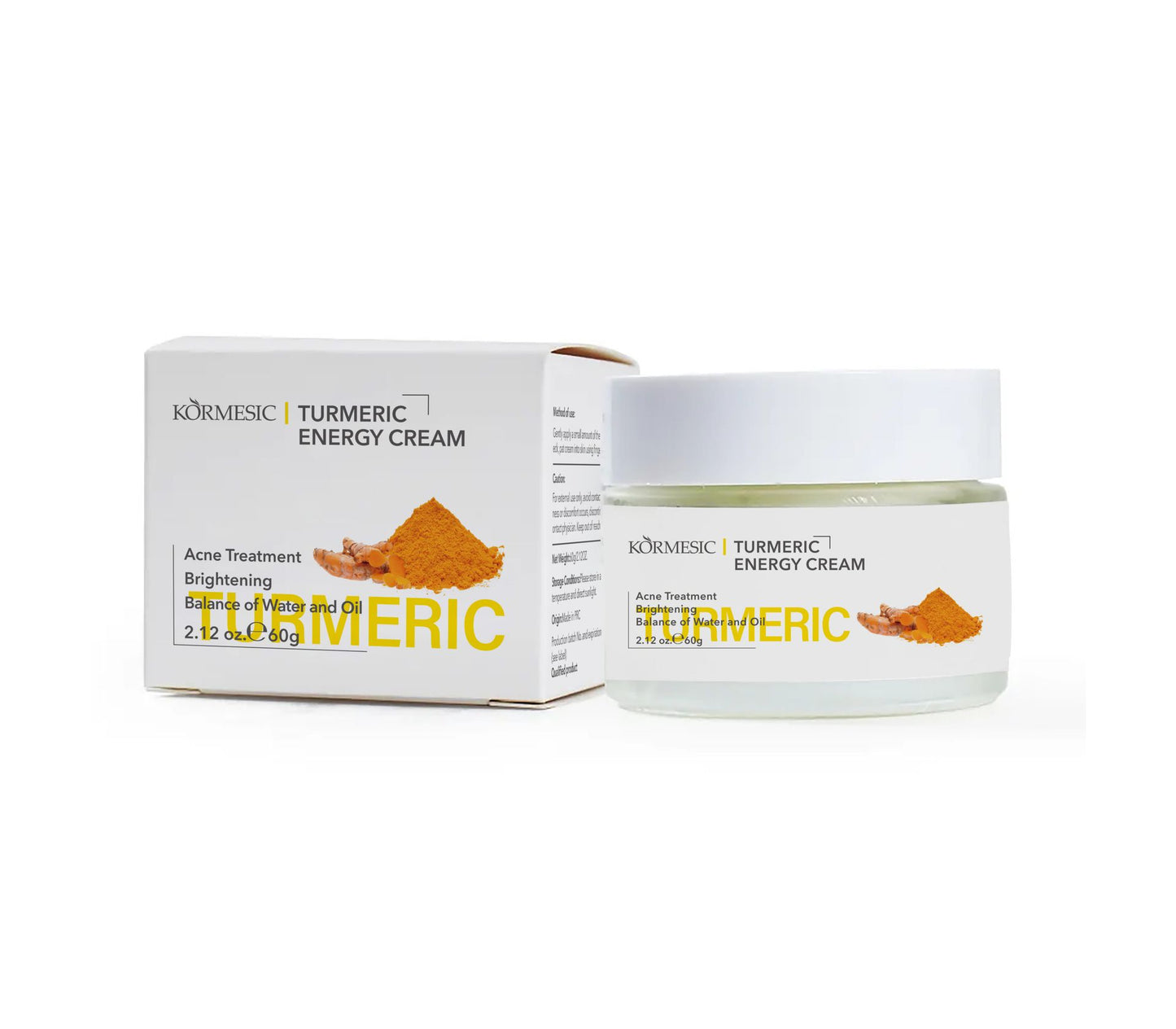KORMESIC Turmeric 5-Piece Oil-Control & Brightening Skincare System - Antioxidant Cleanser, Balancing Cream Dark Spot Serum + Soothing Oil & Mask Anti-Inflammatory, Fades Acne Marks & Repairs Barri