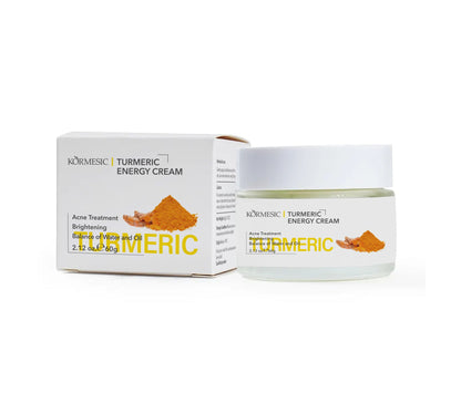 KORMESIC Turmeric 5-Piece Oil-Control & Brightening Skincare System - Antioxidant Cleanser, Balancing Cream Dark Spot Serum + Soothing Oil & Mask Anti-Inflammatory, Fades Acne Marks & Repairs Barri