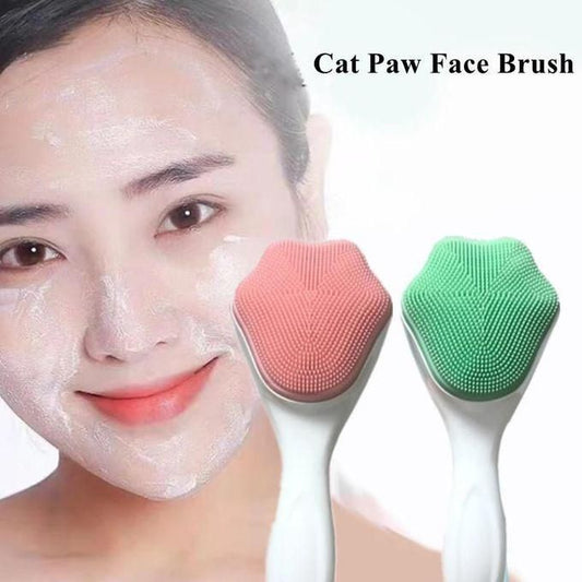 cat paw shape Beauty silicone face cleaning brush