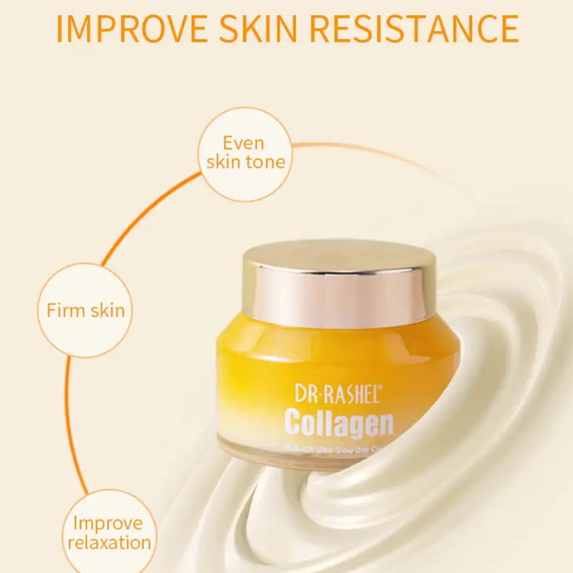 Dr. Rashel Collagen Multi-Lift Ultra Glow Day Cream Wrinkles Pigmentation Dark Spots Natural Tone - DR RASHEL