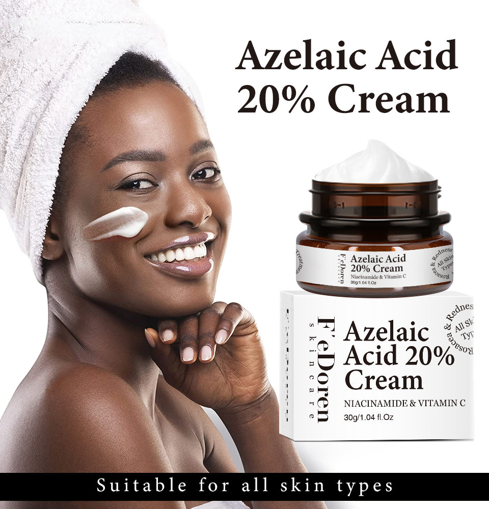 Azelaic Acid 20% Whitening Fades Acne Cream Freckle Remove Melasma Dark Pigment Spots Melanin Alpha Arbutin Face Cream Skin Care