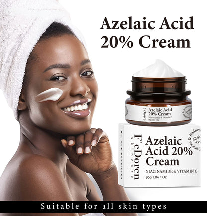 Azelaic Acid 20% Whitening Fades Acne Cream Freckle Remove Melasma Dark Pigment Spots Melanin Alpha Arbutin Face Cream Skin Care