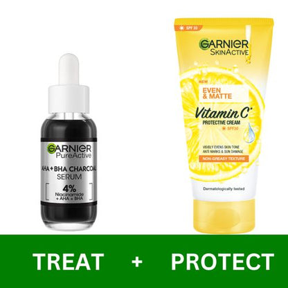 【Discounted】Garnier Charcoal Serum + Even & Matte UV Protection SPF 30