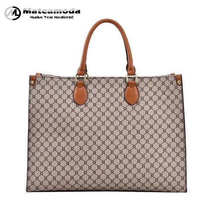 Mateamoda Soft Leather Tote Bag with Contemporary Design