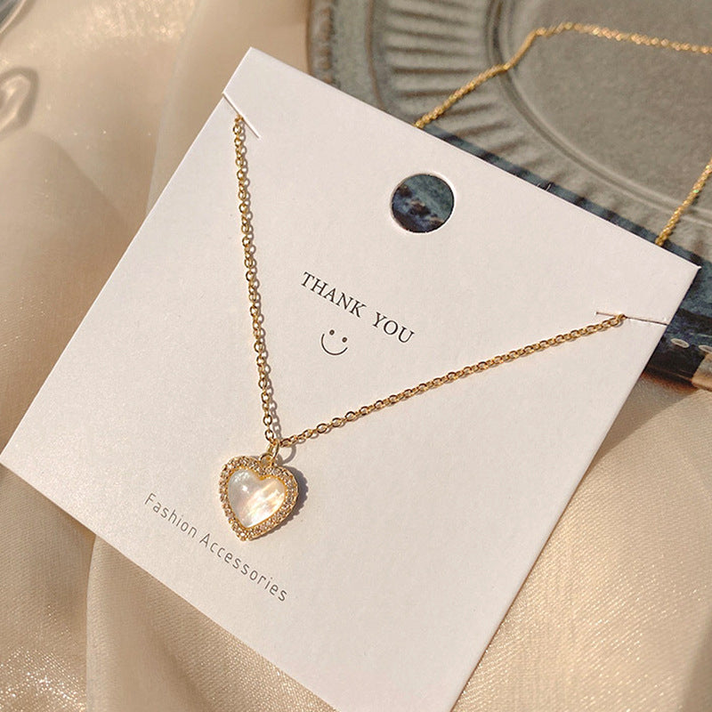 Fashionable temperament day love cat's eye stone water diamond collarbone chain women's choker fashion neck chain