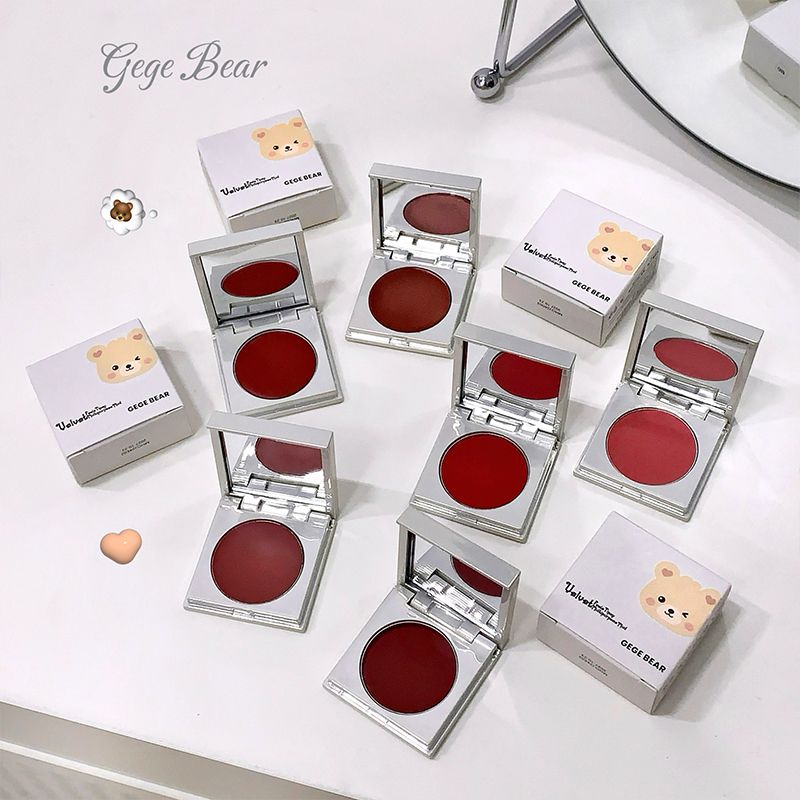 New Gegebear lip and cheek dual-purpose velvet natural nude makeup multi-purpose monochrome powder blusher cream whitens at a low price