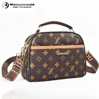 Mateamoda Modern Monogram Boston Satchel Crossbody Bag