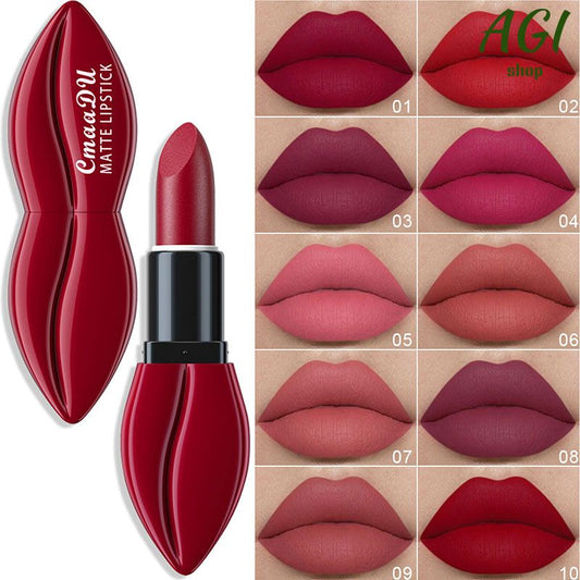 Waterproof Big Mouth Nude Matte Lipsticks Long Lasting Lip Stick Not Fading Makeup Lipgloss Red Velvet Lipstick Makeup Beauty Cosmetic Vitality Color Lipstick