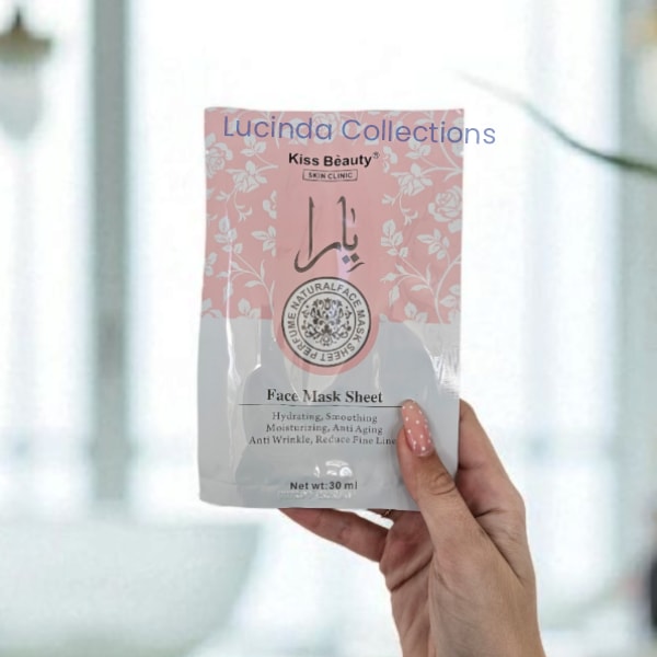 5 PIECES Skin Clinic Arabic Perfume Natural Sheet Mask Pack Anti Acne Soothing Repair Hydrating Facial Mask Wholesale Kiss Beauty Anti wrinkle Aging Yara Soothing Repairing Moisturizing Face Mask