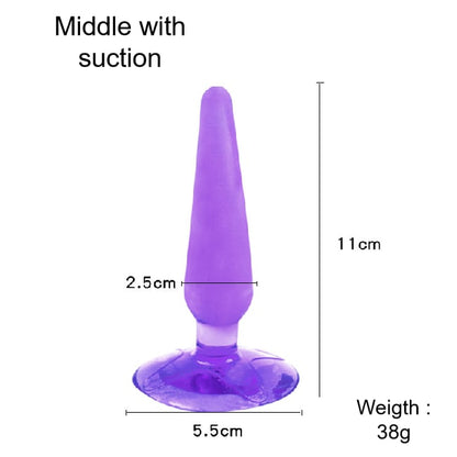 HW Fun anal plug 7-Pieces set 7 PCS Waterproof Silicone Anales 1 Vibrator Trainer combination set adult toy couple sex products