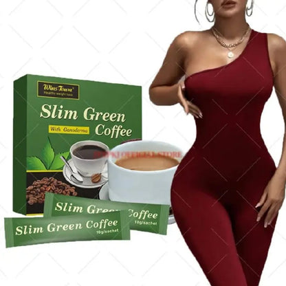 Slimming Coffee Slimming Green Coffee Detox Flat Tummy Weight Loss 18 Sachets - Wins Town