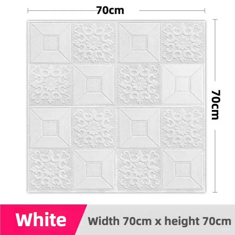 5pcs 70cm*77cm Self Adhesive Foam Wallpaper DIY 3D Wall Panel Living Room Brick Stickers Bedroom Kids Room Brick Papers Home Wall Decor