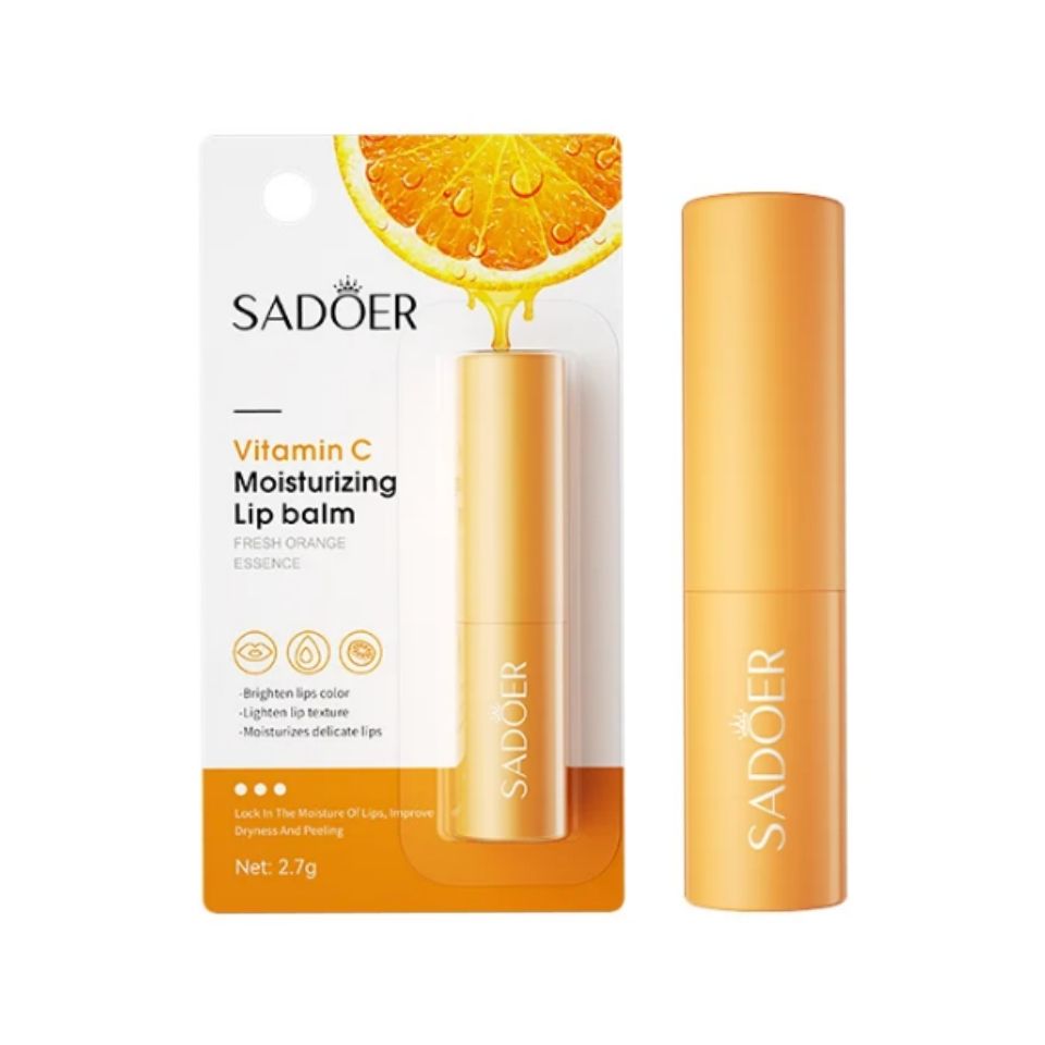 Set of 2 Pcs SADOER Lip Balm Vitamin C Moisturizing Lips Care Organic Sleeping Mask Beauty anti chapped lip balm