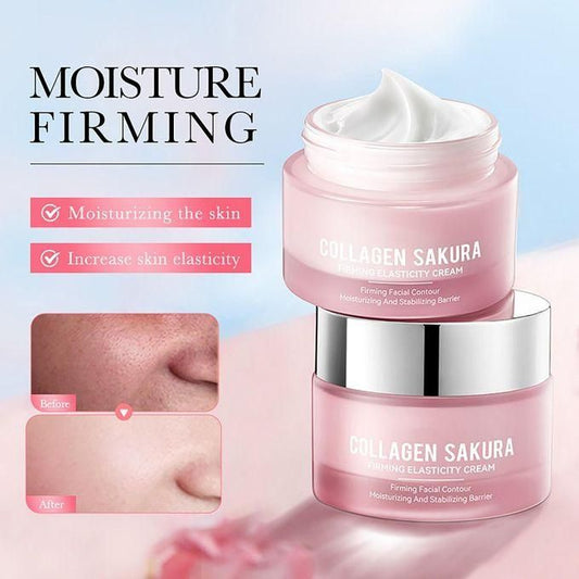 Cherry Blossom Deep Moisturizing Elastic Firming Cream For Women Hydrating And Firming Collagen Cream