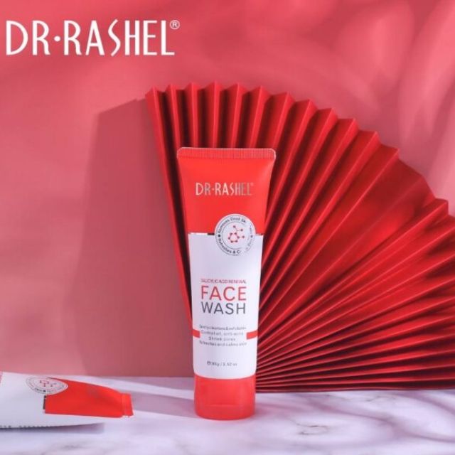 Dr. Rashel Salicylic Acid Renewal Face Wash Gently cleanses and exfoliates Controls oil Anti-acne Shrinks pores Refreshes and calms facial skin