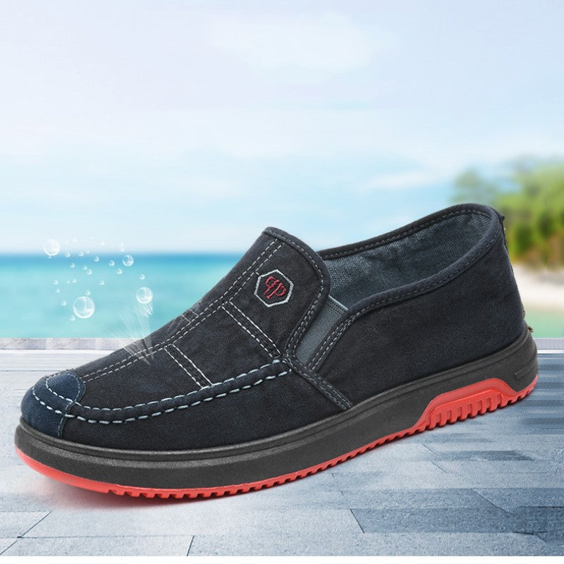 New Men's Cloth Shoes Bean Casual Shoes High-end Men's Canvas Shoes