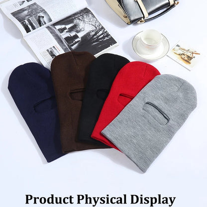 Winter Knitted Balaclava Hat Men Full Face Cover Hat Army Tactical CS Knitting Caps Ski Cycling Hat Warm Unisex Face Masks Hats