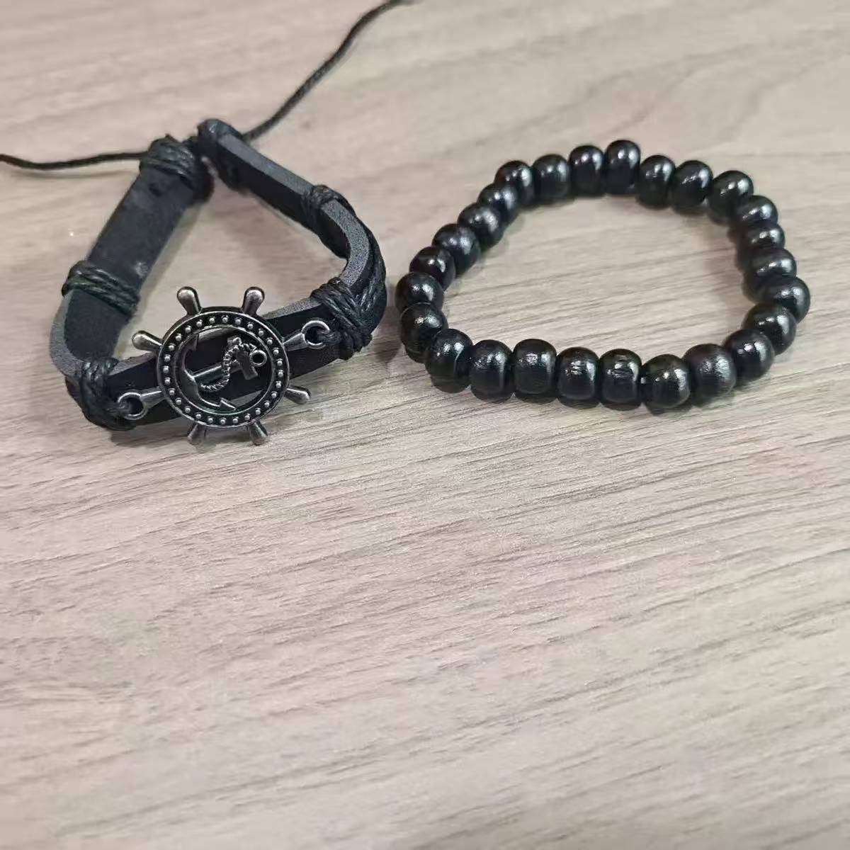 3Pcs Set Men's Watch Sports Watch Men's Business Quartz Watch Luxury Men's Leather Black Strap Watch Bracelet Set Quartz Watch For Daily Wear