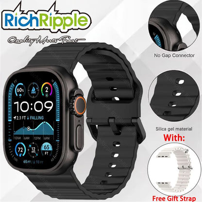 RichRipple Smart Watch Series 11 Ultra white Case with fashion Sport Band M wireless charging Fitness Tracker Blood Oxygen & ECG Apps Always-On Retina Display Water Resistant SmartWatch