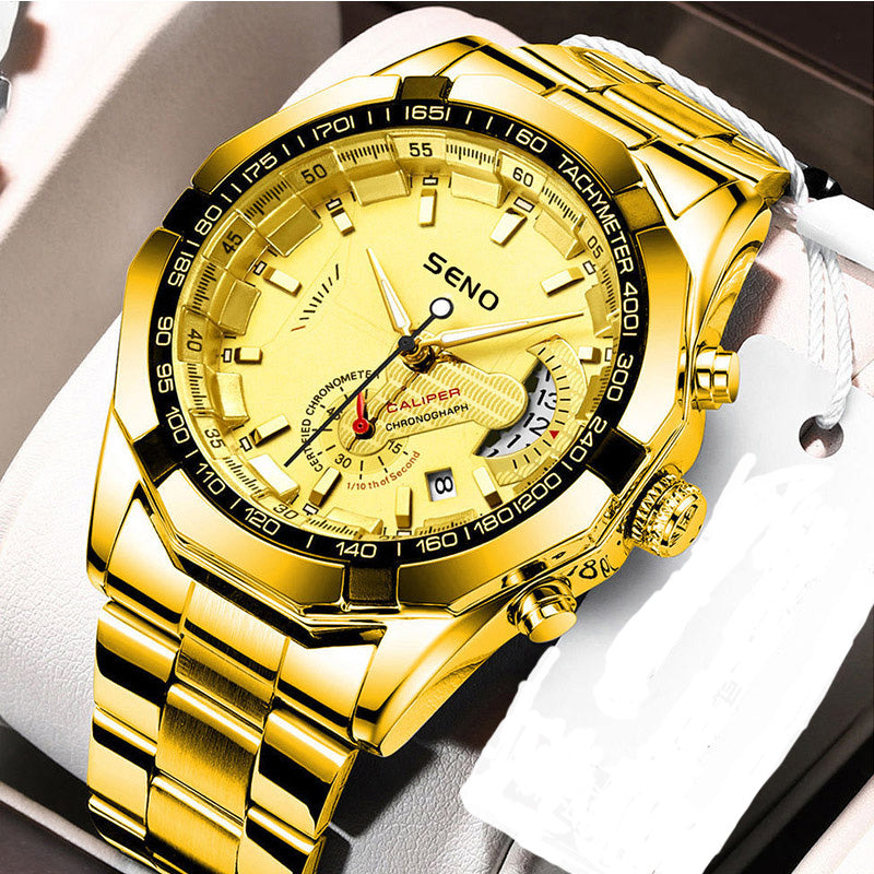 Large Dial Watches for Men Waterproof Mens Watch Calendar Fashion Business Watch