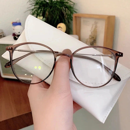 New Unisex Round Anti Blue Light Glasses For Men Women Leopard Computer Glasses Frame Optical Spectacle Eyeglass