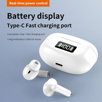 Bluetooth Earphone Super Long Battery Life Waterproof Noise Reduction Earbuds Digital Display Douch 5.3 TWS In-Ear Earpods Sports Binaural Stereo Wireless Earphones For Android & IOS Smart Phones