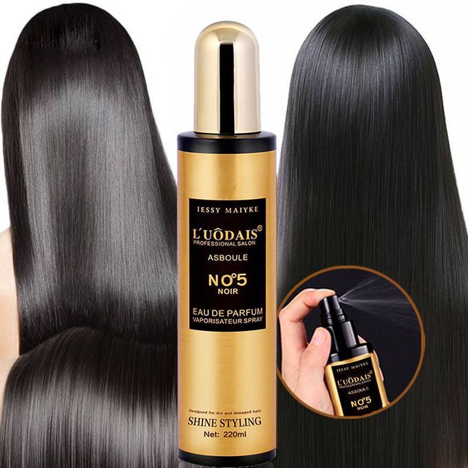 3 in 1 L'Uodais Hair Repair Oil Serum + NO°5 Noir + Curl Keeper Spray Smoothing Damaged Hair Treatment & Scalp Care Product Hair Fragrance Spray For Women