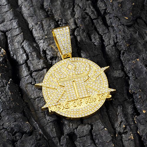iced men pendant necklace for man hip hop iced pendant necklace with cuban chain for men/women hip hop fashion jewelry accessory gift for him/her party show costume jewelry