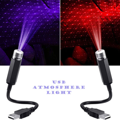 USB Led Lighting Home Decor Galaxy Lights Car Roof Star Led Light Interior Starry Laser Atmosphere Ambient Projector Auto Decoration Night