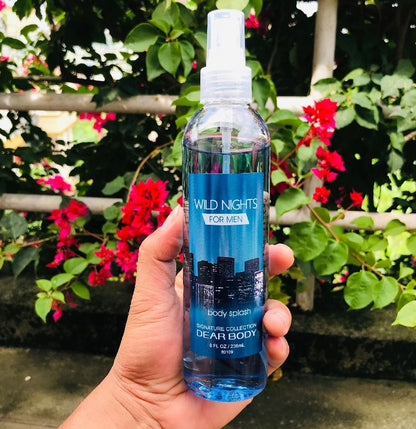 6 Pack Dear Body Wild Nights For Men Pump Lotion, Shower Gel, Body Splash, Body Cream, Body Mist and Small Lotion Keep Fresh Body Washes Skin Keep Body Fresh Body Luxuries Signature Collection