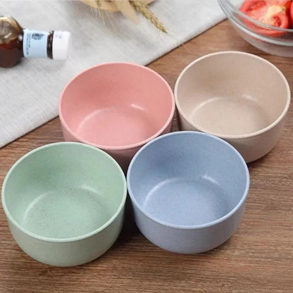 Household 4pcs Bowl Wheat Straw Environmental Protection Bowl Dinner plate Noodle Kitchen & Dining room appliances Plates