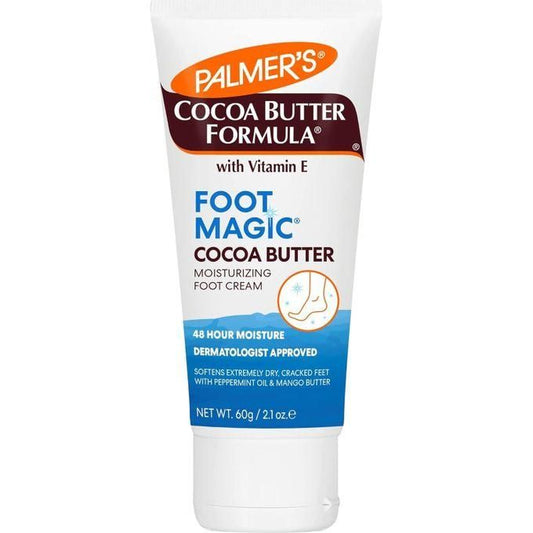 Cocoa Butter Formula Foot Magic Moisturizing Foot Cream for Dry, Cracked Heels, Feet Moisturizer with Peppermint Oil & Vitamin E