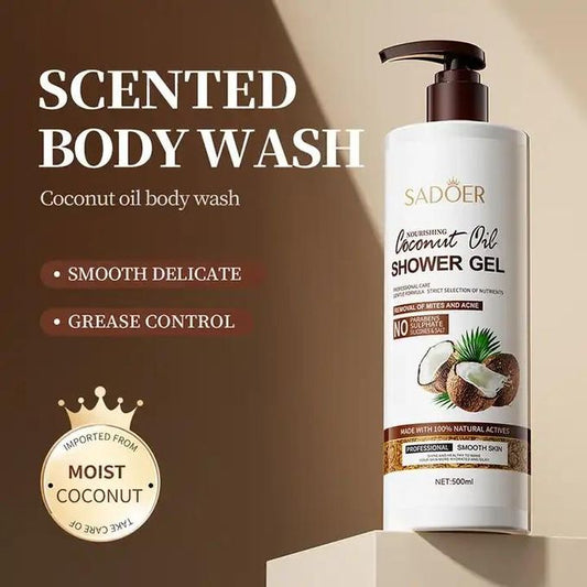 Coconut Body Wash Amino Acid Clean gently Nourishing skin Moisturizing Fragrance Shower Gel remove dirt Remove mites Moisturize the cuticle grease...