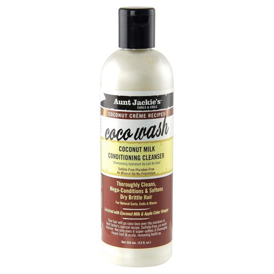 Coconut CrÃ¨me Recipes Coco Wash Hair Conditioning Cleanser, Cleans, Conditions And Softens Dry Brittle Curly Hair, 12 Oz