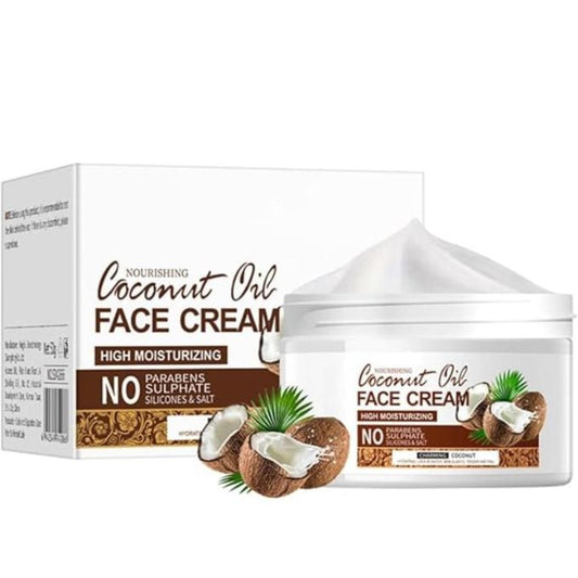 Coconut Oil Face Cream â€“ Deep Moisture, Nourishing Glow & Clean Skincare (Paraben-Free, Sulfate-Free)