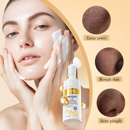 Collagen Facial Cleanser Mousse Deep Cleansing Skincare Moisturizing Firming Face Wash Foam Cleanser Skin Care Products