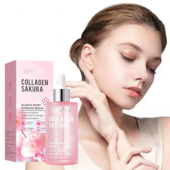 Collagen Sakura Face Serum For Moisturizing, Nourishing Even Tones, Soothes And Hydrates