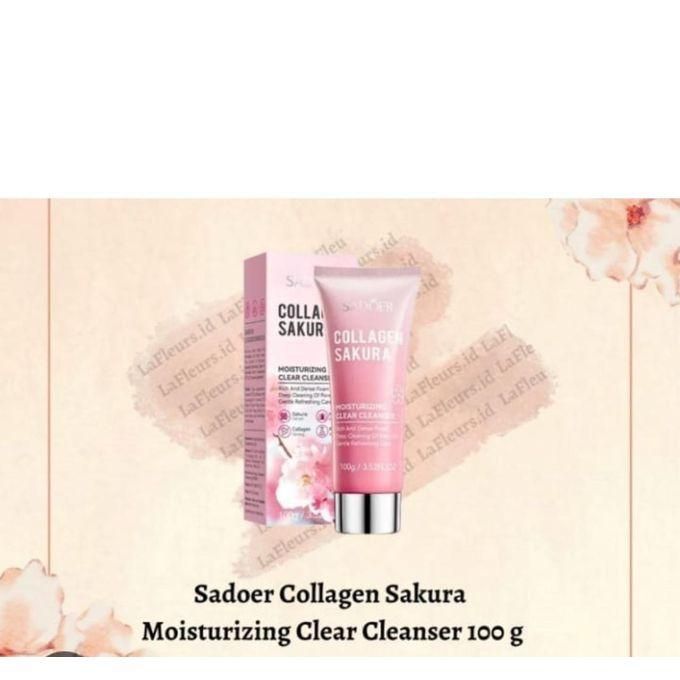 Collagen Sakura Moisturizing Clear Cleanser (100g) â€“ Hydrating & Brightening Face Was
