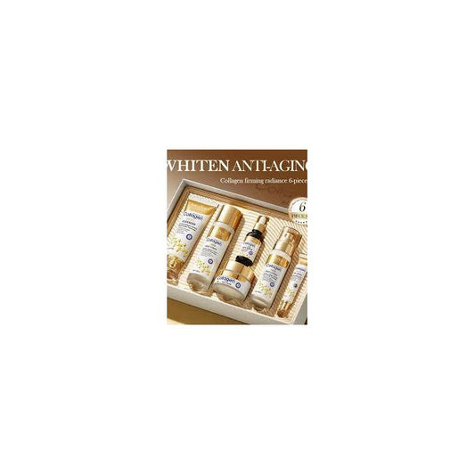 Collagen Skincare Set (6 Pieces Complete Set): Body Lotions + Face Serum + Cleanser + Toner + Cream + Hand Cream Sets