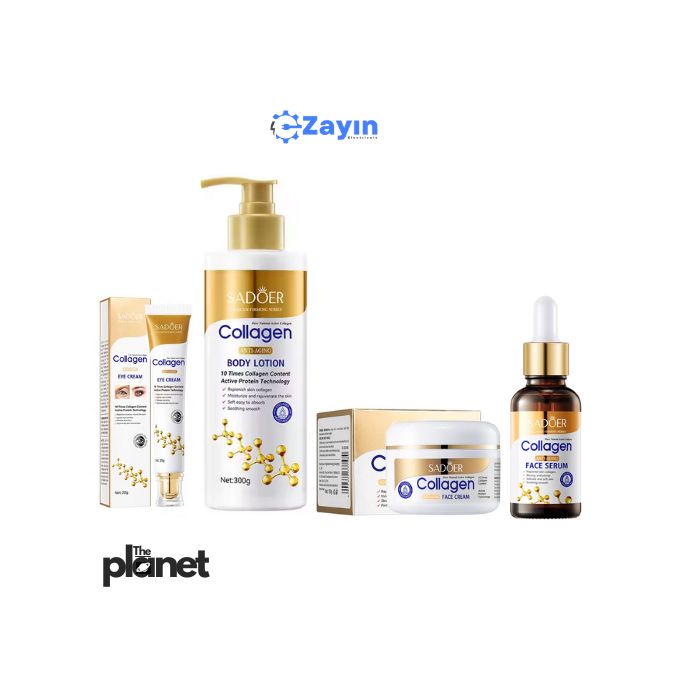 Collagen Skincare Set â€“ Face Serum, Eye Cream, Face Cream & Body Lotion