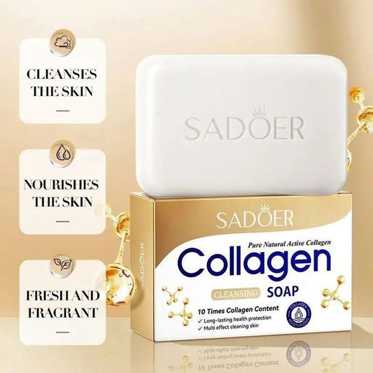 Collagen Soap With 10 Times Collagen Content Moisturizing Soothing Cleansing Soap Organic Skin Care Collagen Facial Soap Made With 100% Pure...